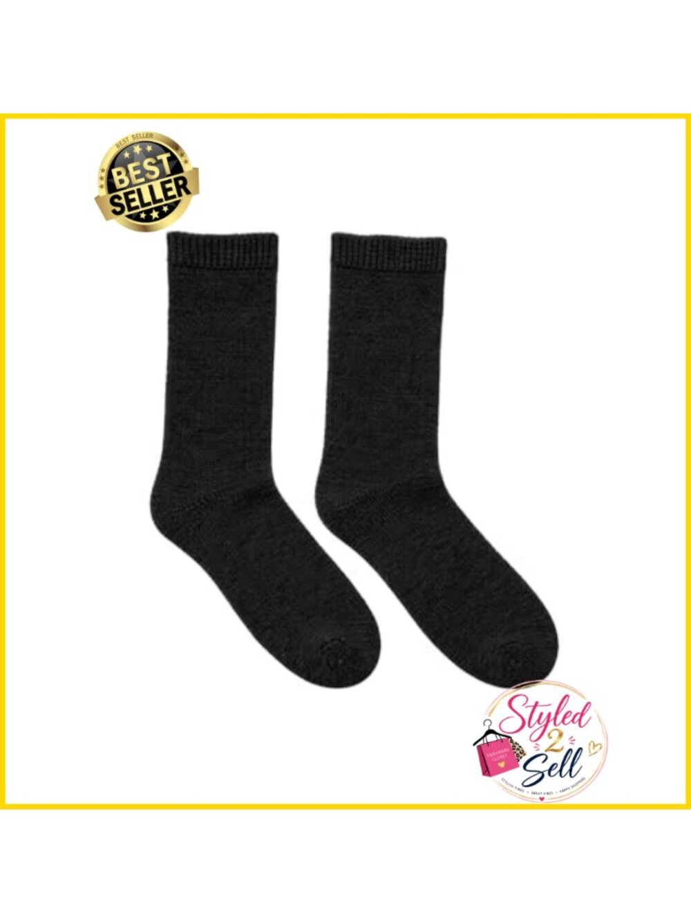 100% Pure Cashmere Ribbed Calf Socks Super Soft Unisex
